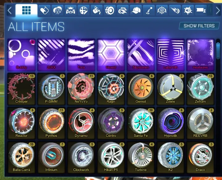 STOCK739 //Fennec, Dominus, Octane, 70+ Cars, 70+ Black Market Decals, Black Standard Boost, Painted Venom (K)