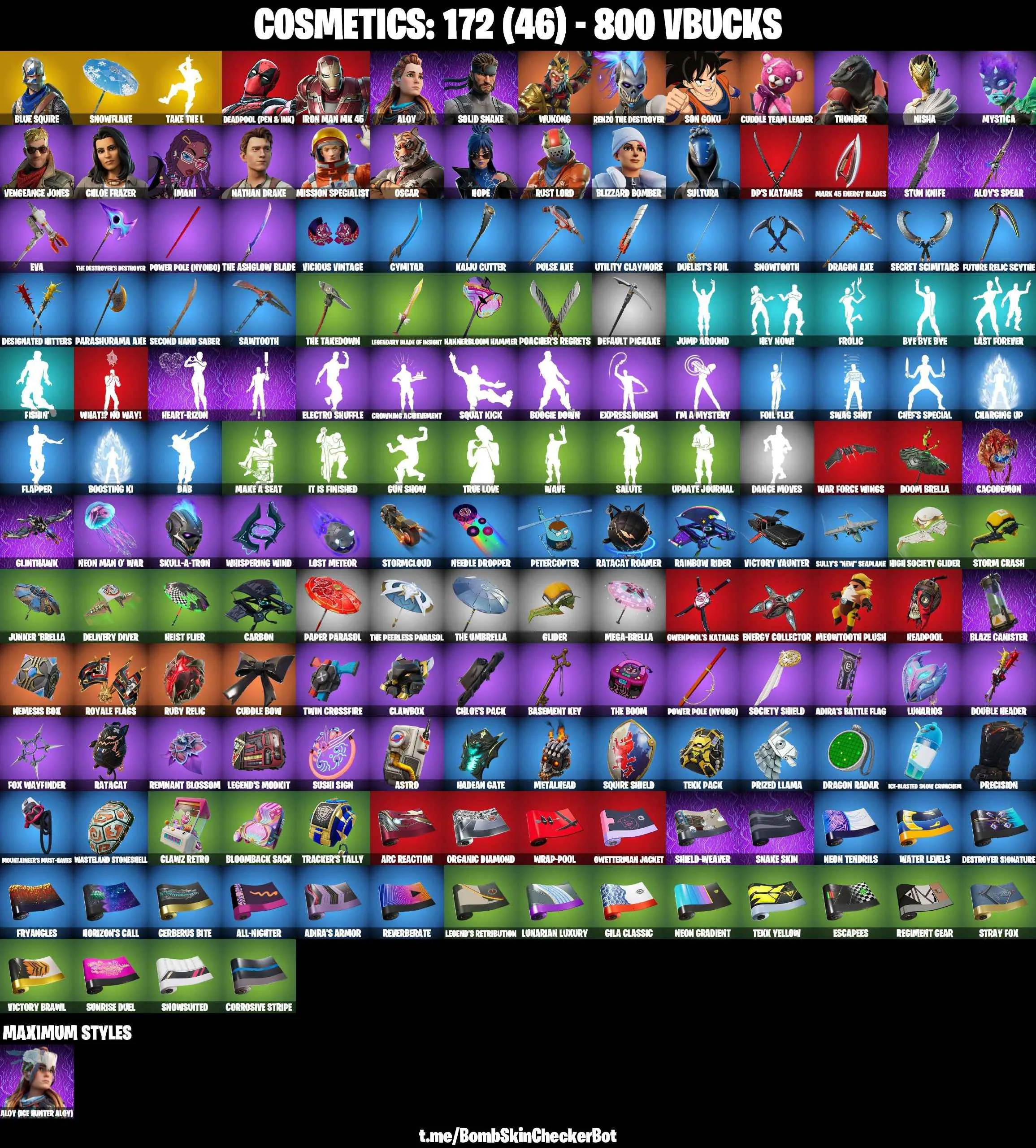 ❤️22 SKINS❤️TAKE THE L❤️BLUE SQUIRE❤️SON GOKU❤️NATHAN DRAKE❤️HOPE❤️CHLOE FRAZER❤️IMANI❤️NISHA❤️SNOWFLAKE❤️CAN PLAY ON PSN❤️XBOX❤️PC❤️NINTENDO❤️MOBILE❤️800 VBUCKS❤️FULL EMAIL ACCESS❤️