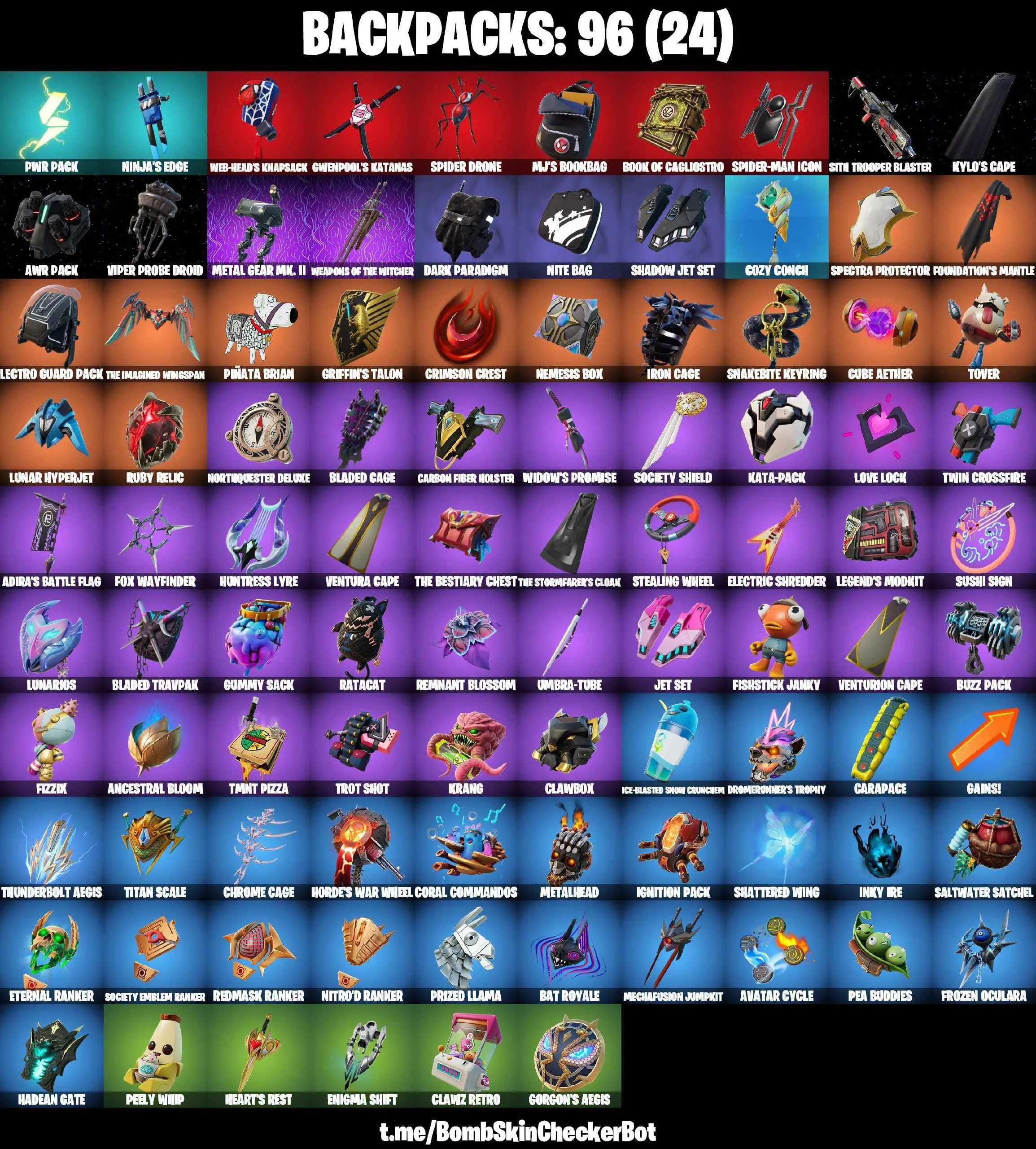 ❤️87 SKINS❤️GET GRIDDY❤️SPIDER-MAN(NO WAY HOME)❤️MJ❤️SPIDER-MAN ZERO❤️SPIDER-MAN❤️KYLO REN❤️DARTH VADER❤️IMPERIAL STORMTROOPER❤️GOKU BLACK❤️DIAMOND HANZ❤️EVIE❤️TSUKI 2.0❤️ARTEMIS❤️POLAR PEELY❤️COZY JONESY❤️CAN PLAY ON PSN❤️XBOX❤️PC❤️NINTENDO❤️MOBILE❤️