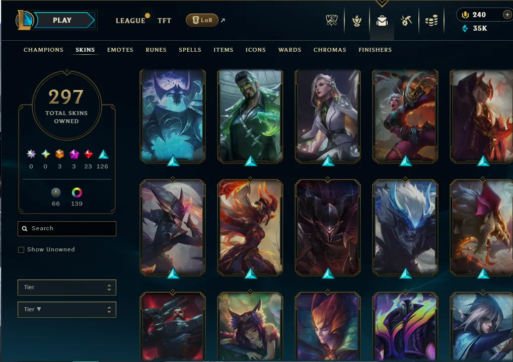 👑(EUW) GOLD II(80% WR, SUPER HIGH ELO) 🚀297 SKIN