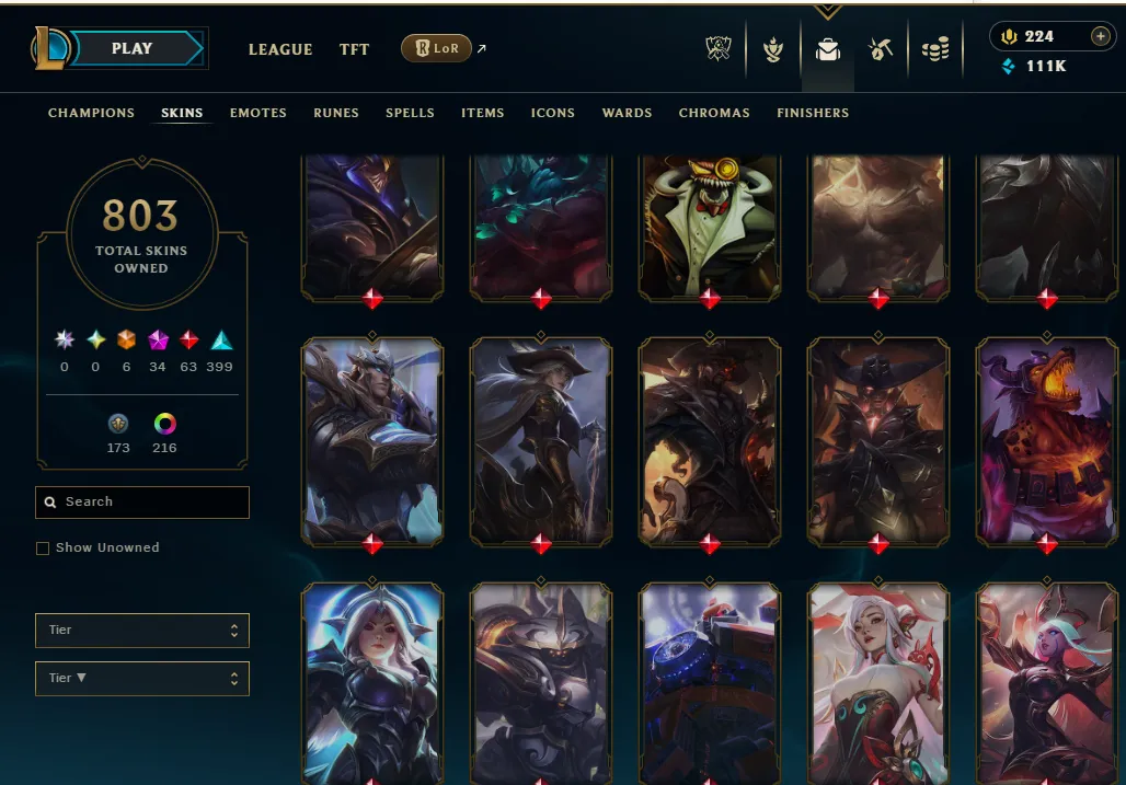 👑(EUW) EMERLAD III (80% WR, SUPER HIGH ELO) 🚀803 SKIN