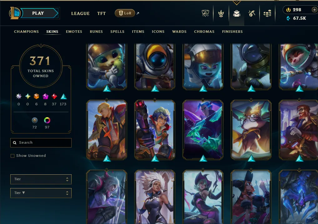 👑(EUW) SILVER II (100% WR, SUPER HIGH ELO) 🚀371 SKIN
