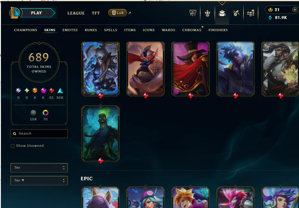 👑(EUW) GOLD I(100% WR, SUPER HIGH ELO) 🚀689 SKIN