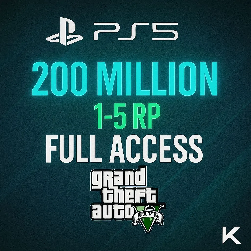 🎯 PS5 Account 🐍 200.52 Million Total 🎮 RP LvL 1–5 🚀 2x Modded Cars 🔑 Editable Info #C8F2L