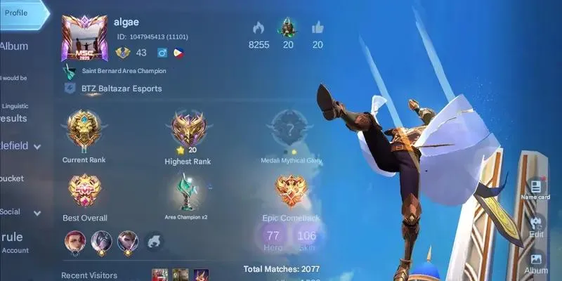 ML550 Hero 77 | 106 Skins | 18 Epic | Collector Senior I | Mythic Champion