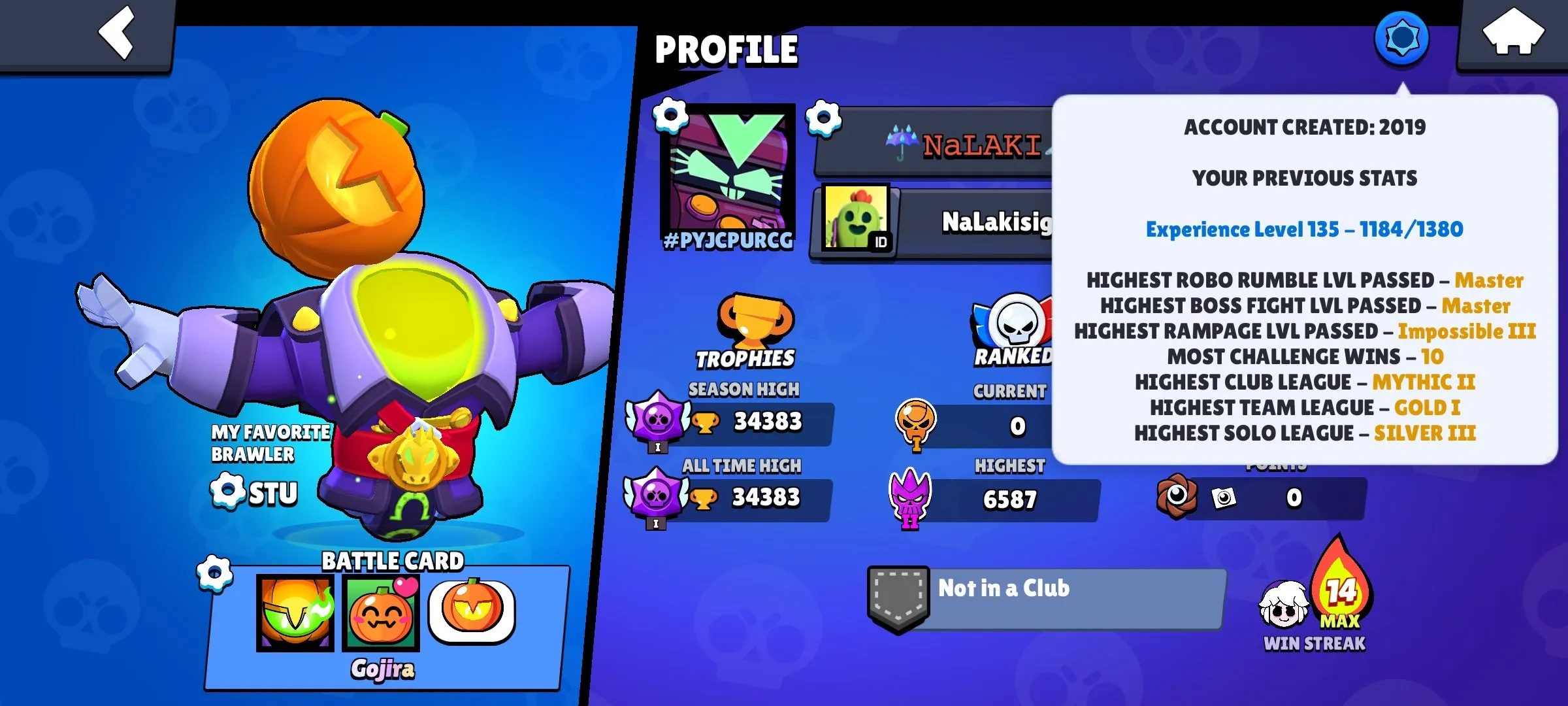 BS1936 High Level 135 | 34383 Trophies | 86 Brawlers | 169 Skins | Antivirus 8-Bit, Dark Mecha Mortis, Evil Queen Pam, Frost Queen Amber, Gold Mecha Bo 