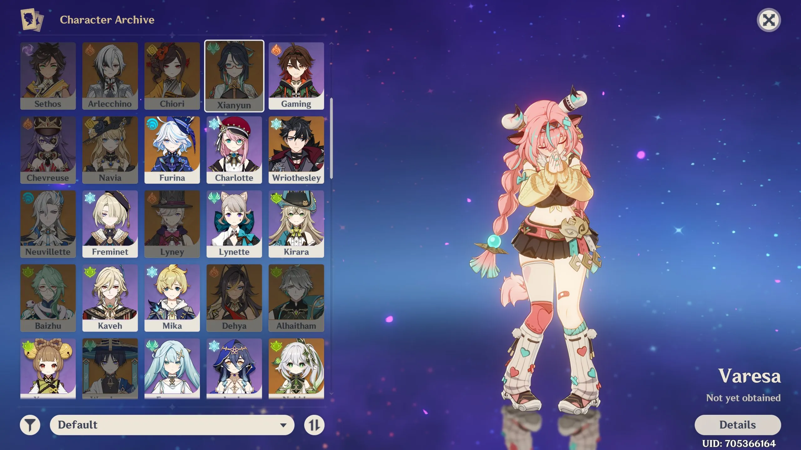 GI1070 High AR60 Dual Gacha Account with Yoimiya, Hu Tao C1, Yelan C1, Raiden, Nahida, Nilou, Venti, Zhongli and Multiple Limited 5-Star Weapons