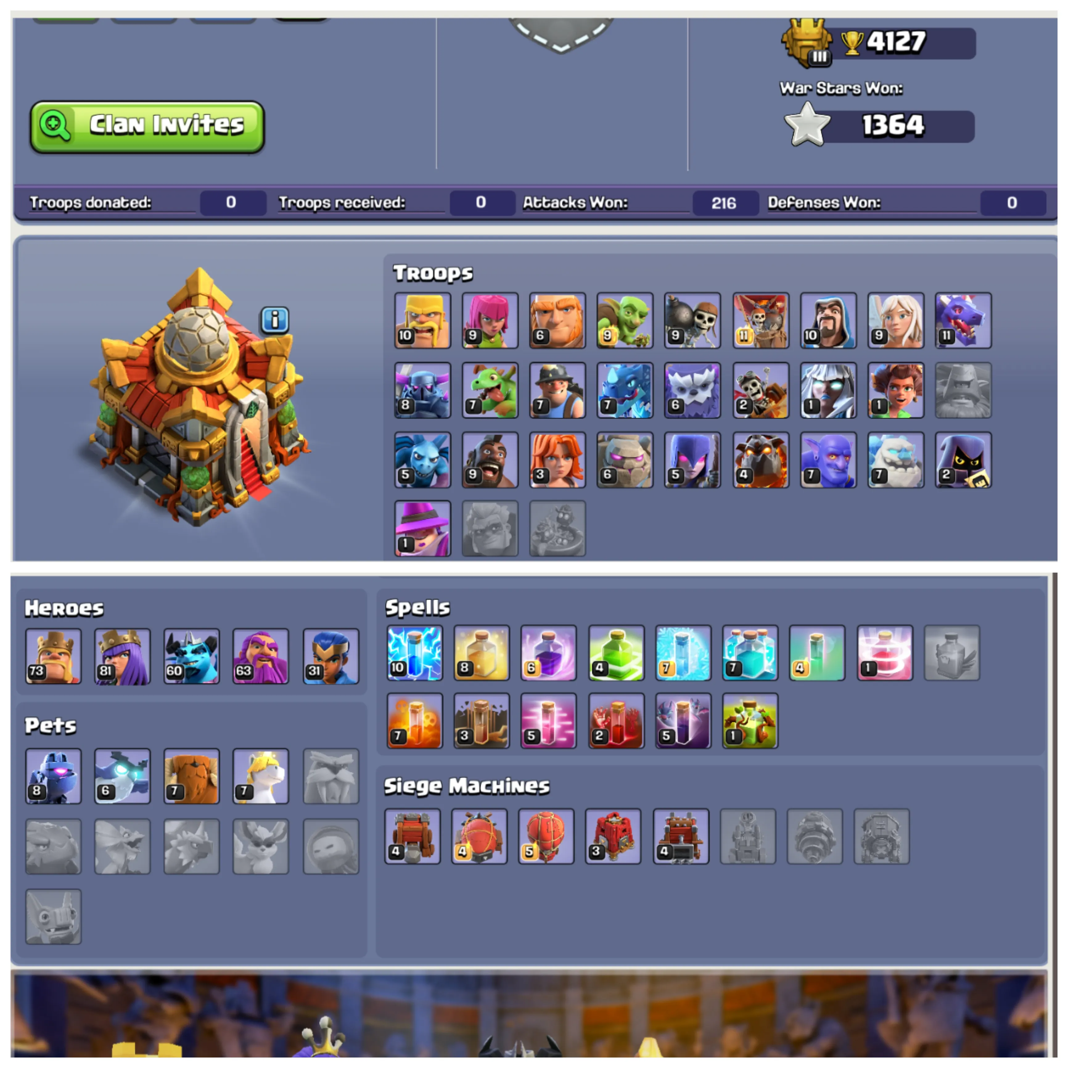 TH16 PowerHouse 💥 XP 209 ⚡ BK73 AQ81 MP60 GW63 RC31 💪 Football ⚽ + Frozen Arrow Ability 🧊 Strong Base 🛡️ High Walls 🧱 Instant Delivery 🚀 A7