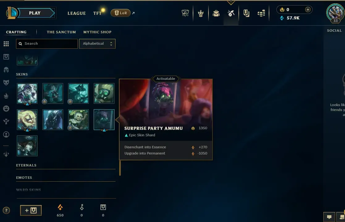  NA Platinum IV Smurf 90% Win Rate 57K BE Unverified Changeable ID