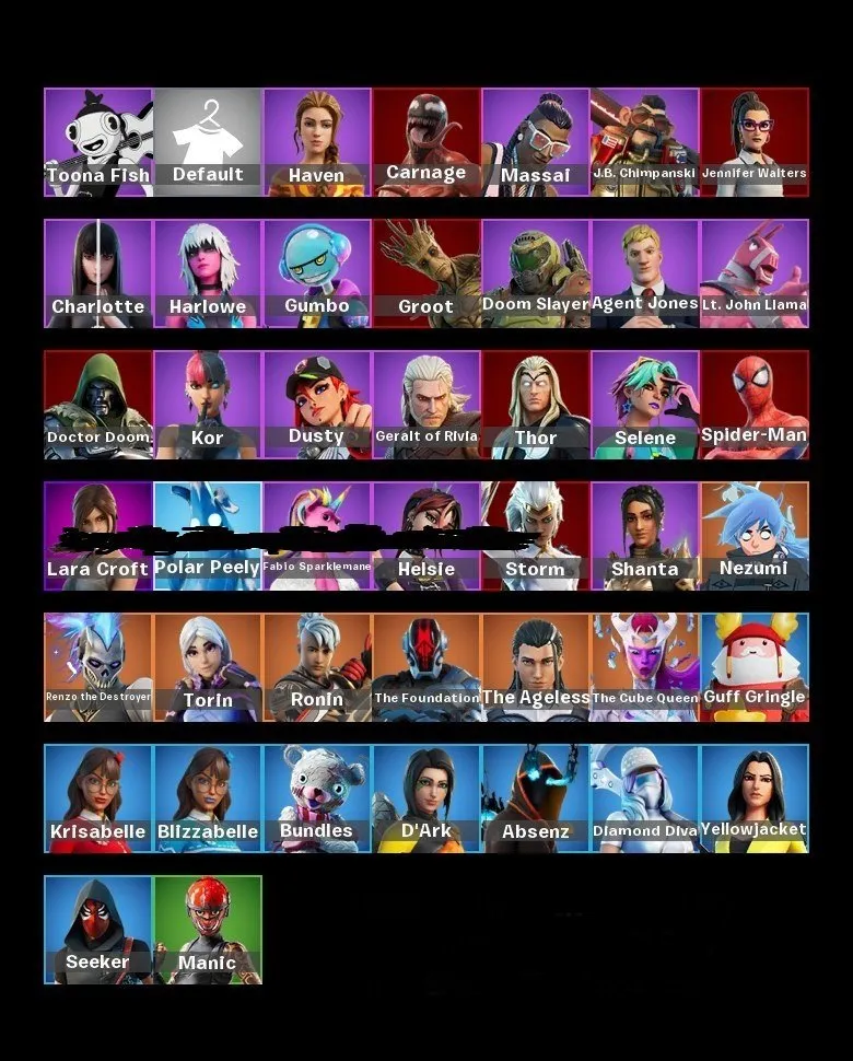 F1217 44 Skins, 820 V-Bucks, Packed Pickaxes & Top Back Blings, Epic Games Library: GTA 5, Dead by Daylight, Watch Dogs 2, Killing Floor 2 (G)