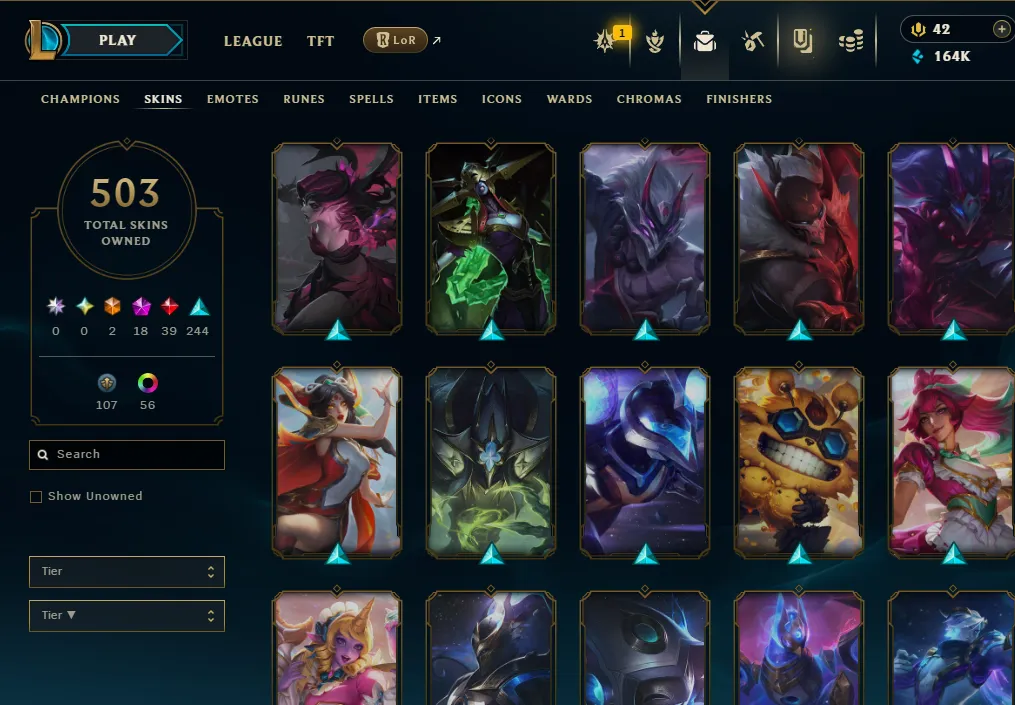 👑(EUW) UNRANKED (SUPER HIGH ELO) 🚀503 SKIN