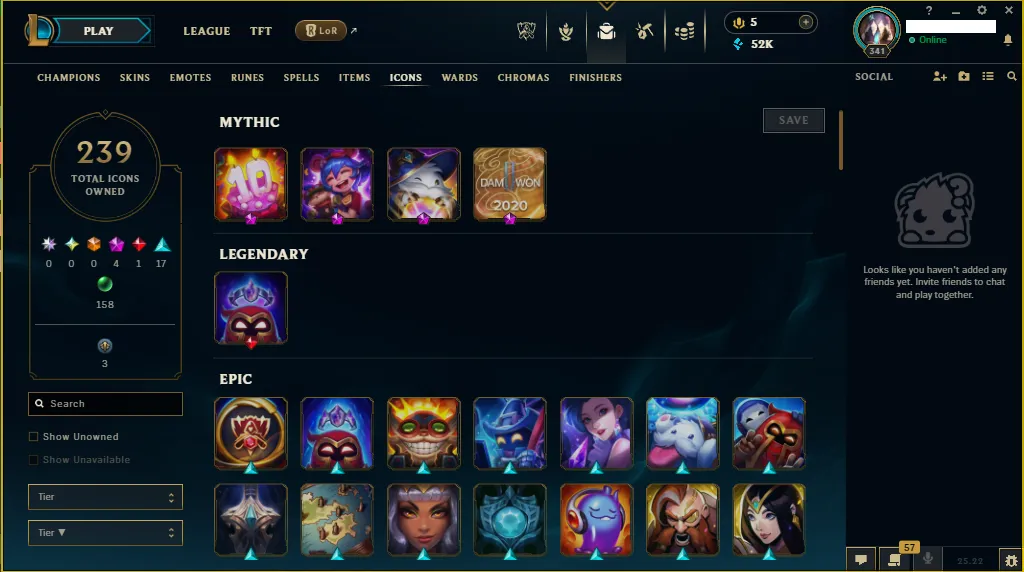 🌎EUNE🏆New Season S15🏆 Platinum 3 ✅HandMade ✅Full Champions 🎨 Skins +141 ⭐ LVL 341 💎+50k blue✅Full Recovery Info🚀instant delivery
