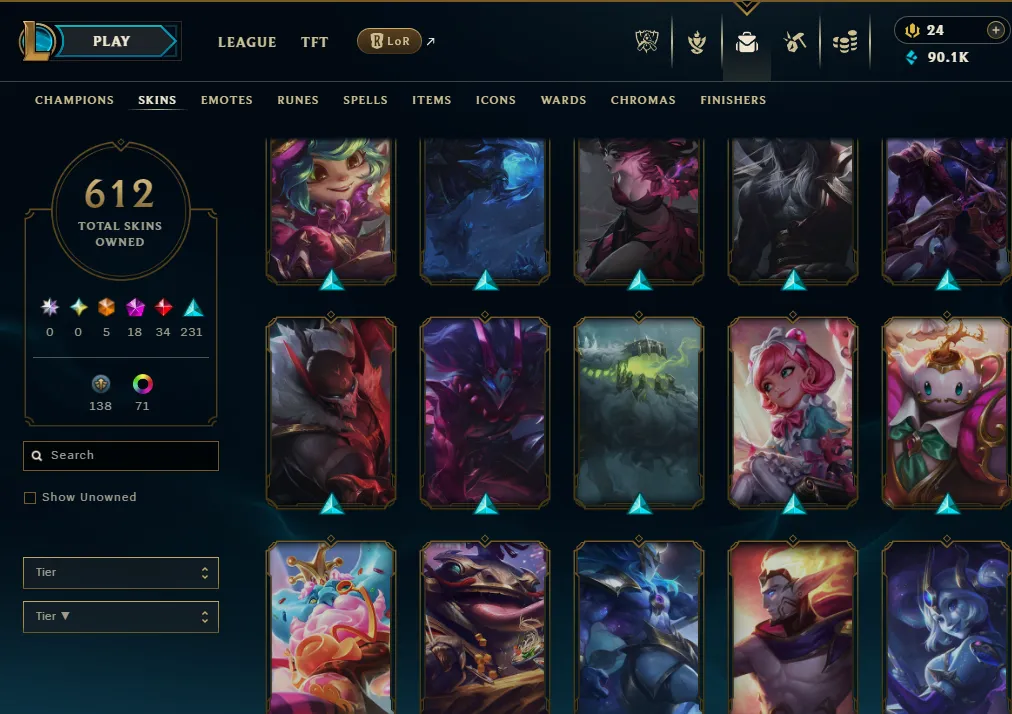 👑(EUW) PLATINUM III 51LP (SUPER HIGH ELO) 🚀612 SKIN