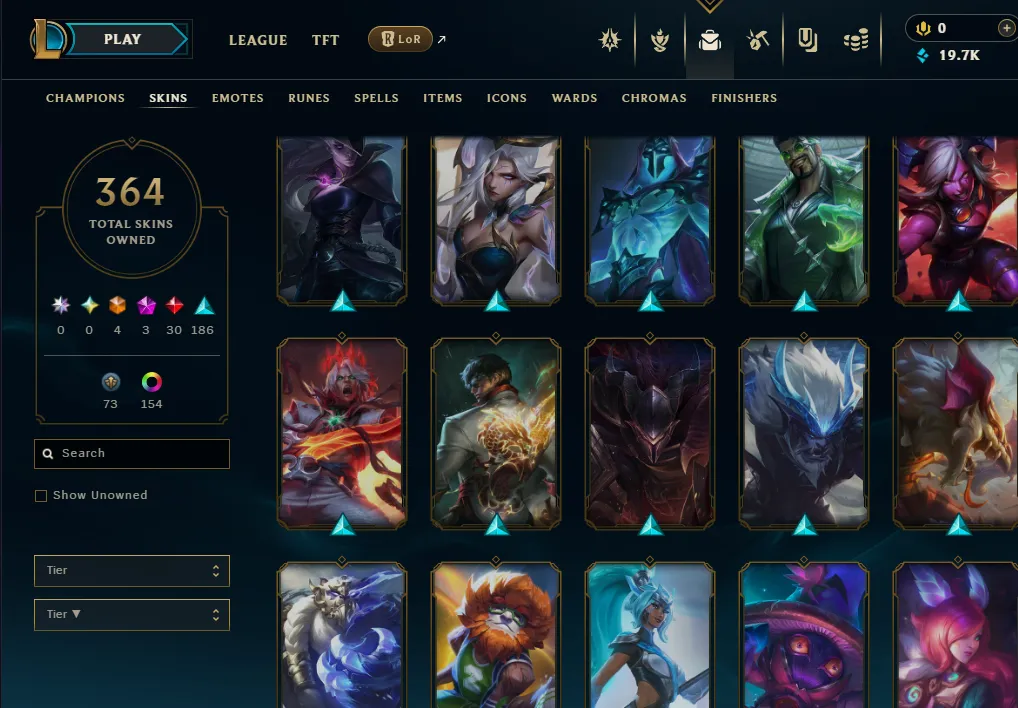 👑(EUW) EMERALD II (LAST SEASON) 🚀364 SKIN