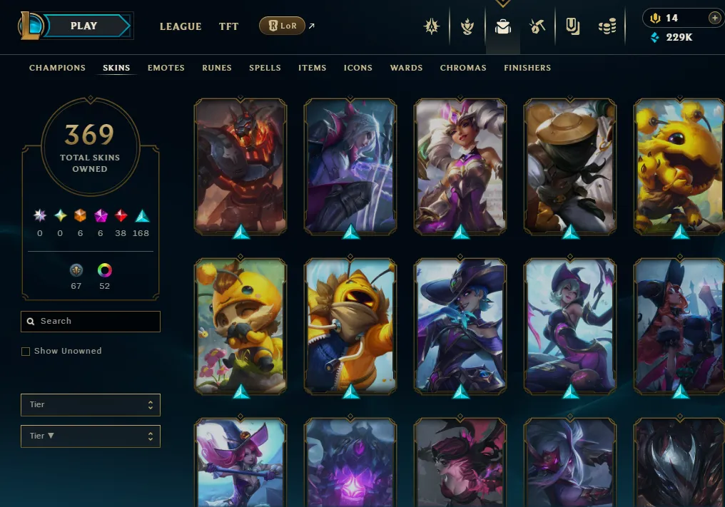 👑(EUW) EMERALD III (LAST SEASON) 🚀369 SKIN
