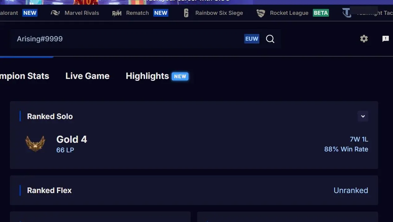 🌍EUW🛡️Handlevel ✨WR: 88%🔥Max LP Gains ⚡Gold IV (66 LP)♾️Lifetime Ownership📧Full Email Access