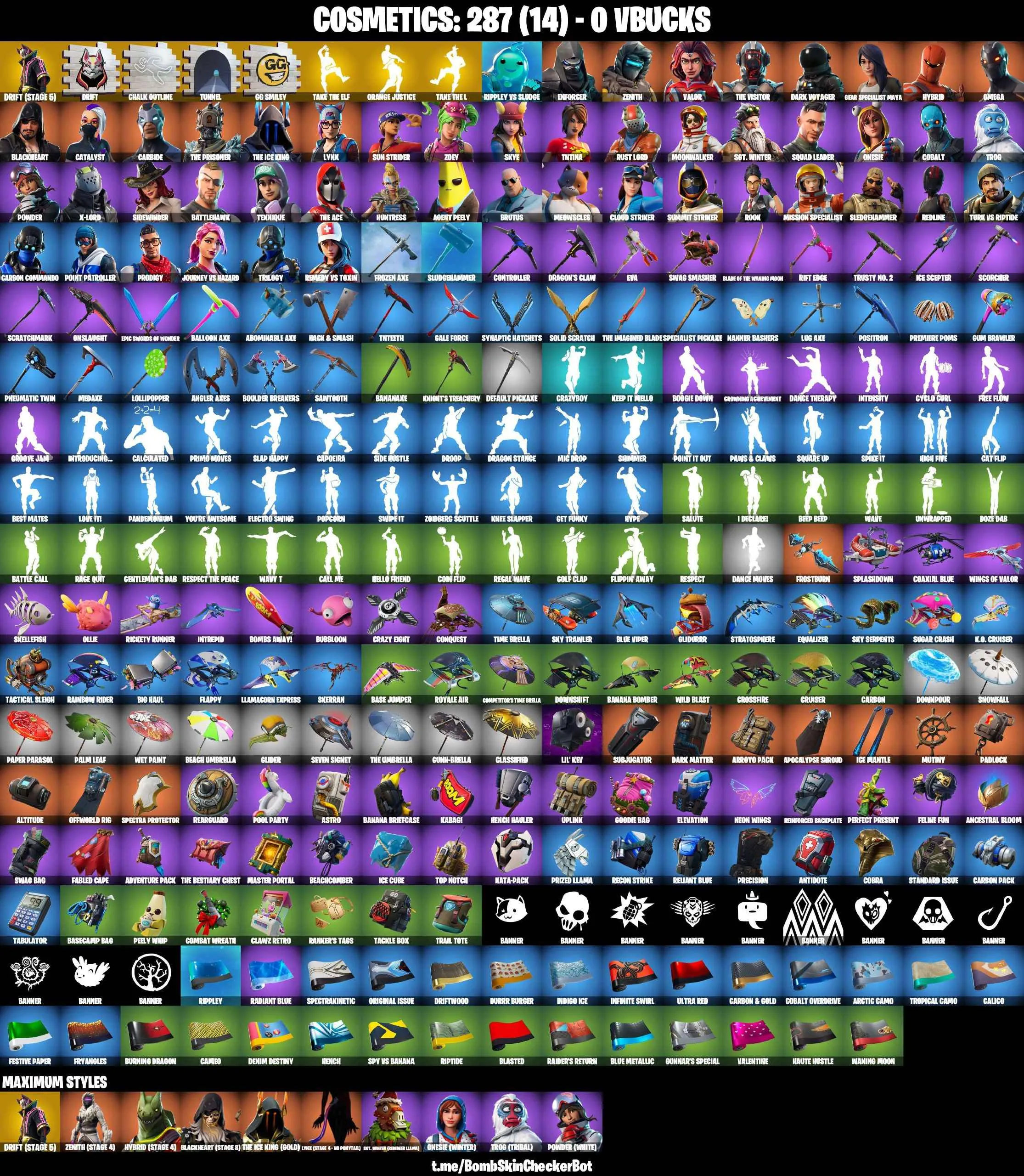 ❤️50 SKINS❤️TAKE THE L❤️CRAZYBOY❤️ORANGE JUSTICE❤️OMEGA❤️ZOEY❤️MAYA❤️ONESIE(MAX)❤️ROOK❤️AGENT PEELY❤️DRIFT(STAGE 5)❤️LYNX(STAGE 4)ZENITH(STAGE 4)❤️CAN PLAY ON PSN❤️XBOX❤️PC❤️NINTENDO❤️MOBILE❤️0 VBUCKS❤️FULL EMAIL ACCESS❤️