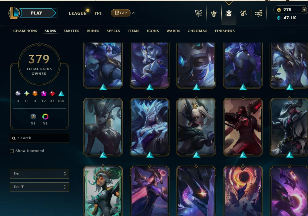 👑(EUW) PLATINUM I (80% WR, SUPER HIGH ELO) 🚀379 SKIN