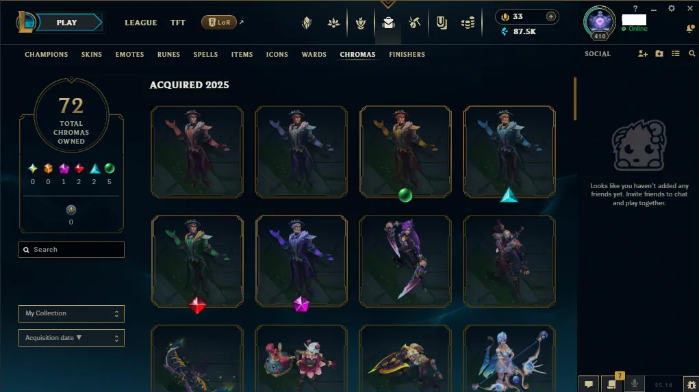 🏆 EUNE New Season⌛ Diamound 4 🚀  level 410⌛+154 Champ 💯+99 SKIN🚀87k  Blue Essence 🏆 Recovery Info ✅ 