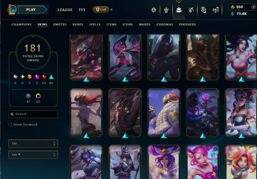 👑(EUW) EMERALD 3 (MASTER 500LP LAST SS) 🚀181 SKIN