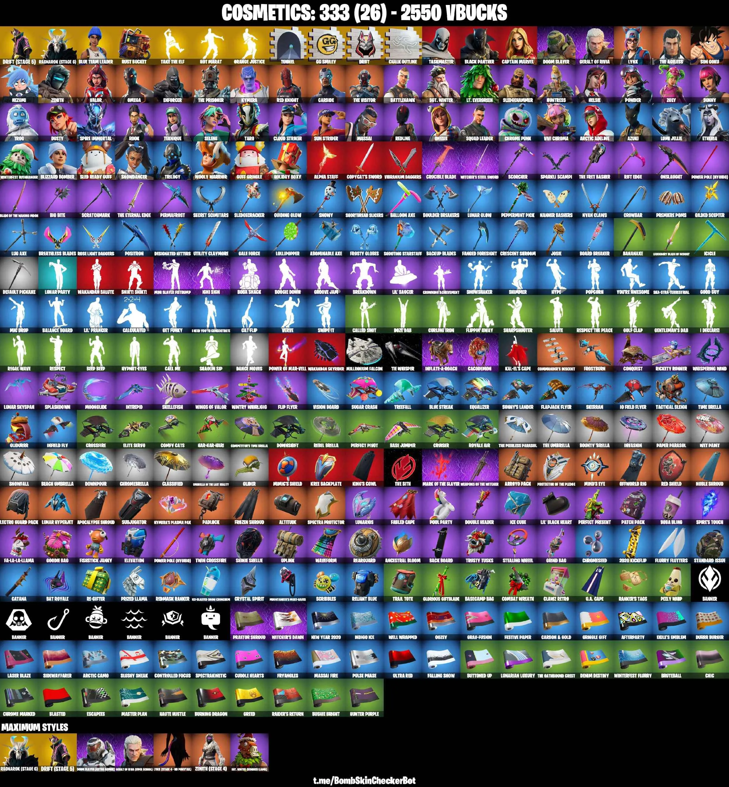 ❤️57 SKINS❤️OMEGA❤️ORANGE JUSTICE❤️SON GOKU❤️ZOEY❤️ROOK❤️HELSIE❤️ONESIE❤️DRIFT(STAGE 5)❤️RAGNAROK(STAGE 6)❤️LYNX(STAGE 4)❤️SPIRE IMMORTAL❤️CLOUD STRIKER❤️BLUE TEAM LEADER❤️RUST BUCKET❤️PEPPERMINT PICK❤️TAKE THE ELF❤️CAN PLAY ON PSN❤️XBOX❤️PC❤️NINTENDO❤️