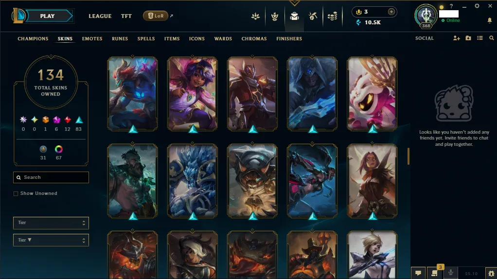 🏆 EUNE New Season⌛ Silver 3 🚀  level 386⌛Full Champ 💯+134 SKIN  ❤️ Recovery Info ✅ 