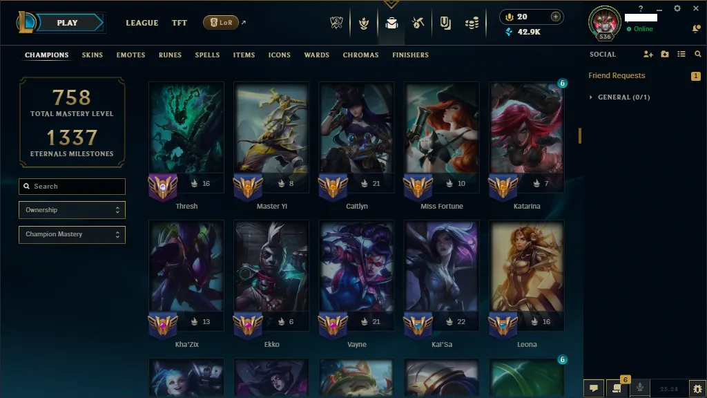 🌎EUNE🏆New Season S15 🎨 Skins +280 🏆Bronze 3 -Platinum 4 Flex ✅HandMade ✅Full Champions⭐ LVL 536 ✅ Full Recovery Info 🚀instant delivery