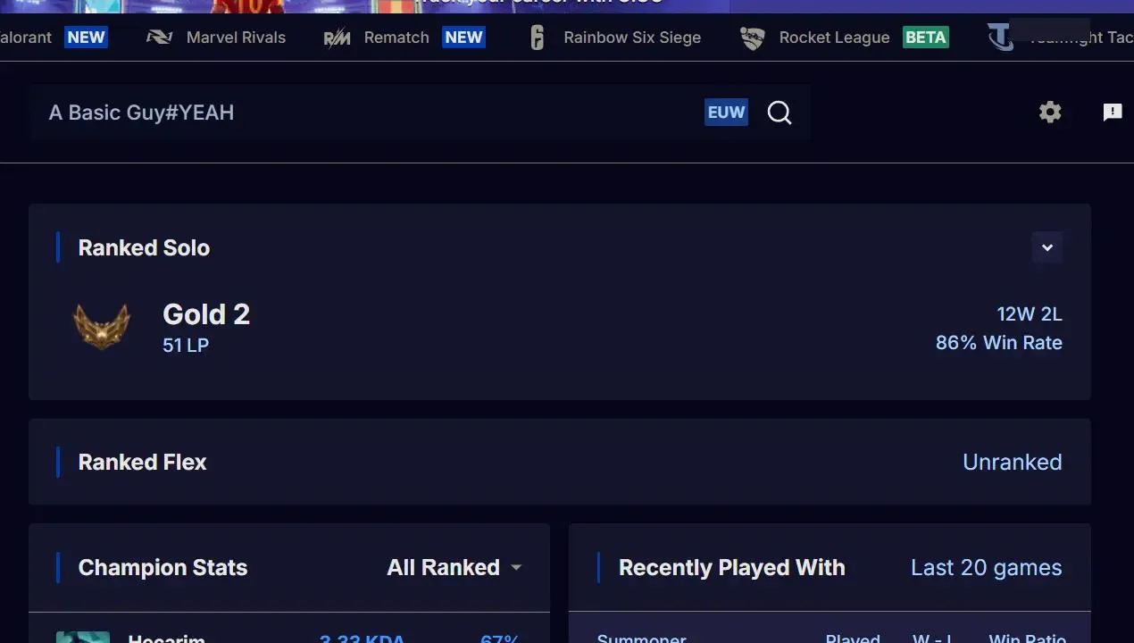 🌍EUW🛡️Handlevel ✨WR: 86%🔥Max LP Gains ⚡Gold II (51 LP)♾️Lifetime Ownership📧Full Email Access