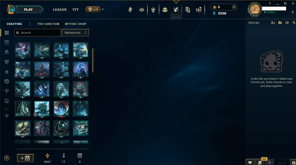 🏆 EUNE New Season⌛ Silver 2 🚀  level 273⌛166 Champ +113 (Loot 44) SKIN 🏆 Recovery Info ✅ 