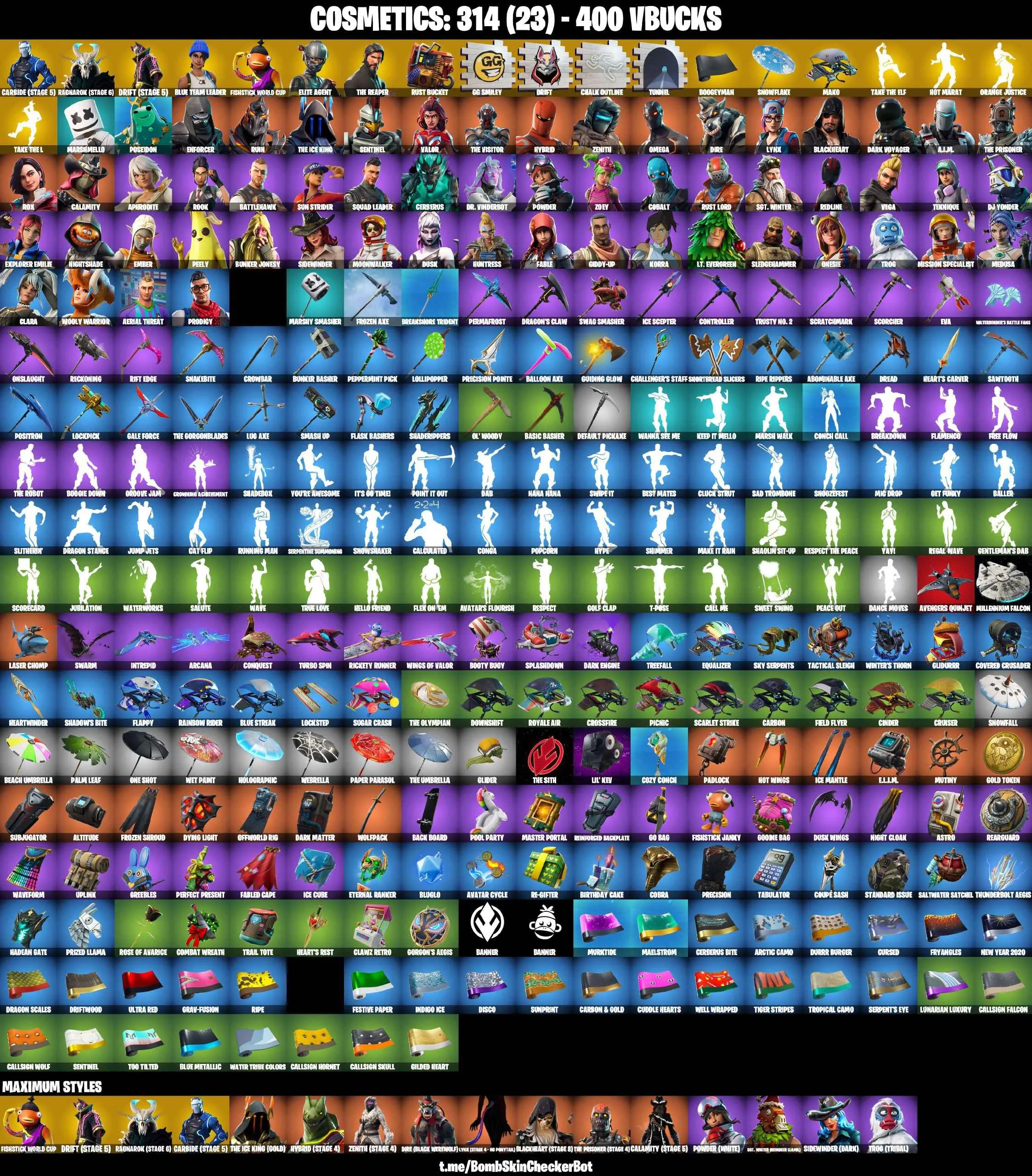 ❤️65 SKINS❤️TAKE THE L❤️MAKO❤️THE REAPER❤️ELITE AGENT❤️FISHSTICK(MAX)❤️OMEGA❤️ORANGE JUSTICE❤️ZOEY❤️ROOK❤️ONESIE❤️DRIFT(STAGE 5)❤️RAGNAROK(STAGE 6)❤️CARBIDE(STAGE 5)❤️PEELY❤️DIRE(MAX)❤️RUST BUCKET❤️SNOWFLAKE❤️PEPPERMINT PICK❤️CAN PLAY ON XBOX❤️PC❤️NINTENDO❤️