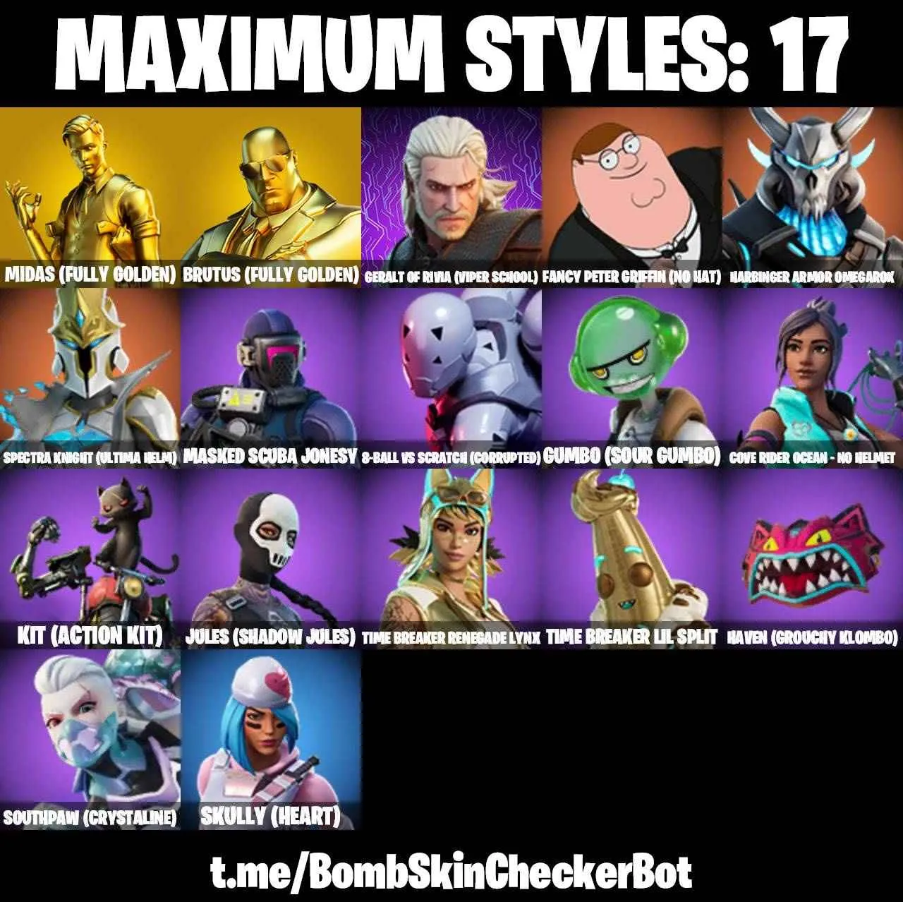 ❤️130 SKINS❤️TRACY TROUBLE❤️DIAMOND PONY❤️WHIPLASH❤️MANDALORIAN❤️SPIDER-GWEN❤️SPIDER-MAN❤️GOLDEN MIDAS❤️MAYA❤️JULES(MAX)❤️REVERIE❤️AURA❤️MEOW SKULLS❤️AGENT PEELY❤️SKYE❤️NOG OPS❤️ASTROWORLD CYCLONE❤️ICE BREAKER❤️PEPPERMINT PICK❤️CAN PLAY ON XBOX❤️PC❤️