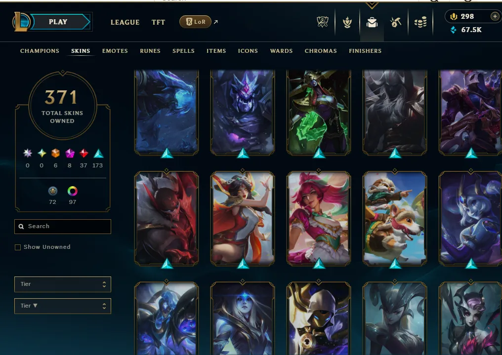 👑(EUW) SILVER II (100% WR, SUPER HIGH ELO) 🚀371 SKIN