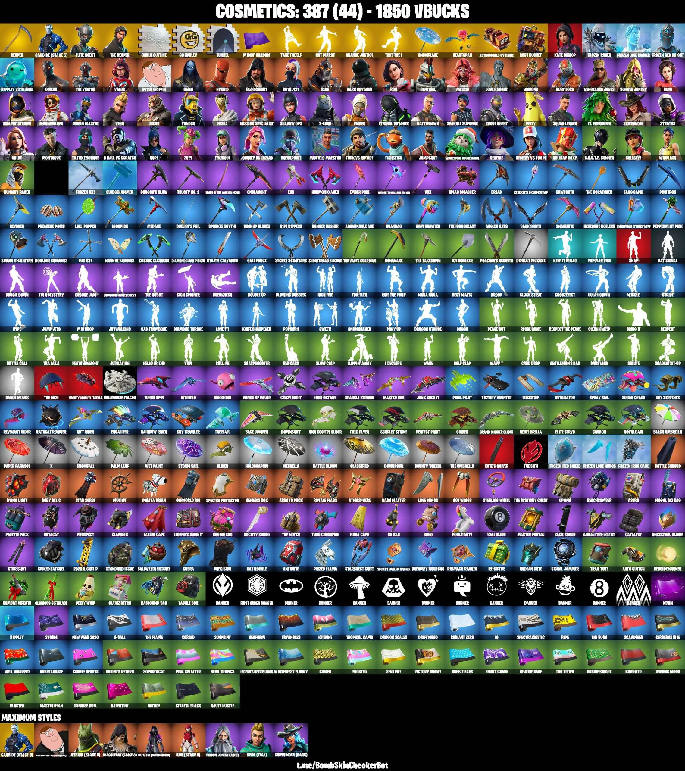 ❤️69 SKINS❤️TAKE THE L❤️THE REAPER❤️ELITE AGENT❤️OMEGA❤️WHIPLASH❤️CATALYST(MAX)❤️ORANGE JUSTICE❤️MOGUL MASTER❤️ZOEY❤️REVERIE❤️HOPE❤️BULSSEYE❤️CARBIDE(STAGE 5)❤️PEELY❤️SNOWFLAKE❤️ASTROWORLD CYCLONE❤️ICE BREAKER❤️PEPPERMINT PICK❤️CAN PLAY ON PSN❤️XBOX❤️PC❤️