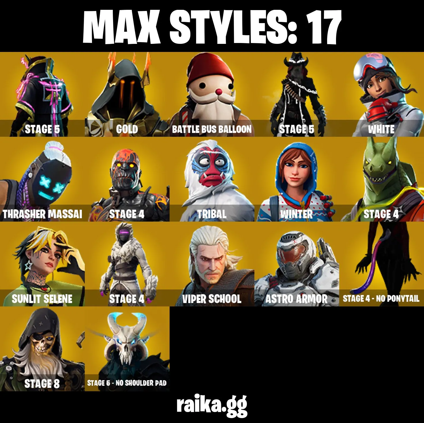 🔥42 skins🔥Blue Striker🔥Drift (STAGE 5)🔥Calamity (STAGE 5)🔥Polar Peely🔥Rust Bucket🔥Point It Out🔥Verve🔥Orange Justice🔥Take The Elf