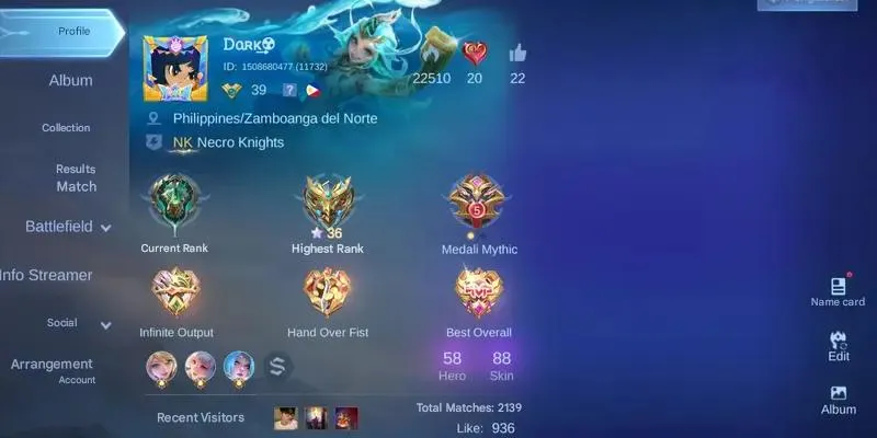 ML552 Hero 58 | 88 Skins | 1 Collector | 1 Limited | 1 Collaboration | 16 Epic | Collector Senior I