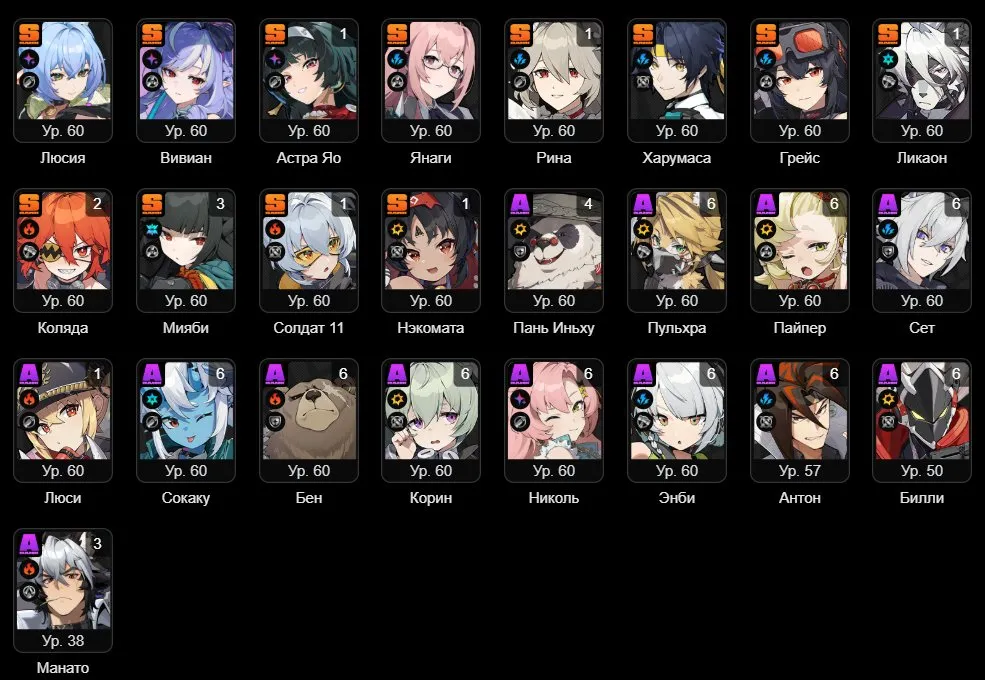 ZZZ21 // Belle | M3 Miyabi Signature, Yanagi Signature, Vivian R2 Signature, Lucia Signature, Astra Yao Signature | High-Level Agents & Bangboo Collection