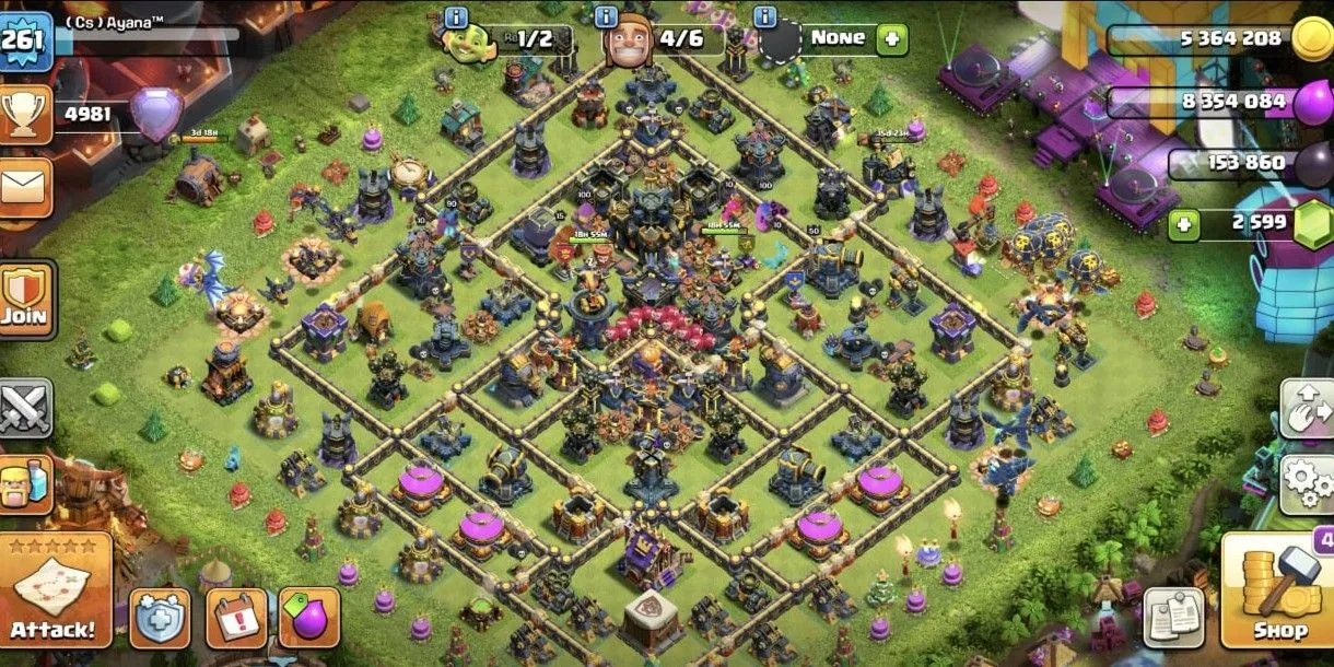 COC554 TH17 ALLMAXED HANDSOME EXTREME EQUIPMENT GACOR LIT UP HEROES 100 100 90 75 50 4981 TROPHIES (G)
