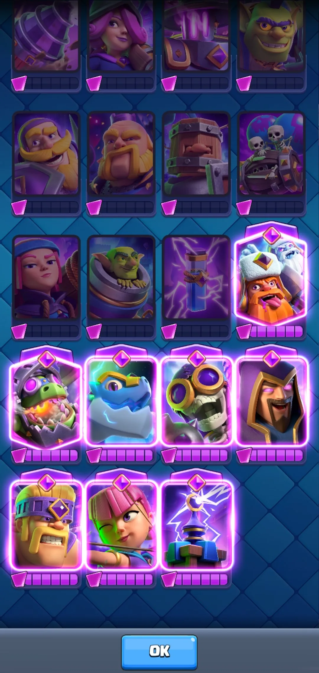 CR690 8 Evolutions 7009 Trophies Level 34 Electro Dragon Executioner Goblin Giant Golem Tornado Pump Deck Eight Level