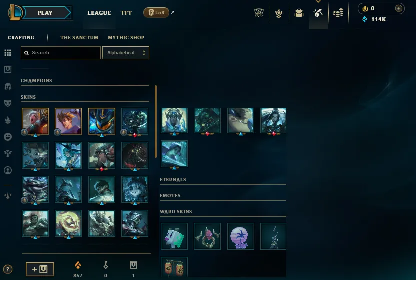 🔥Master 170+LP 72%WR +25/-15LP Gains💎114K BE + Skinshards LOOT🔓Unverified Email✅Recovery Info Included – Lifetime Ownership Guarantee**