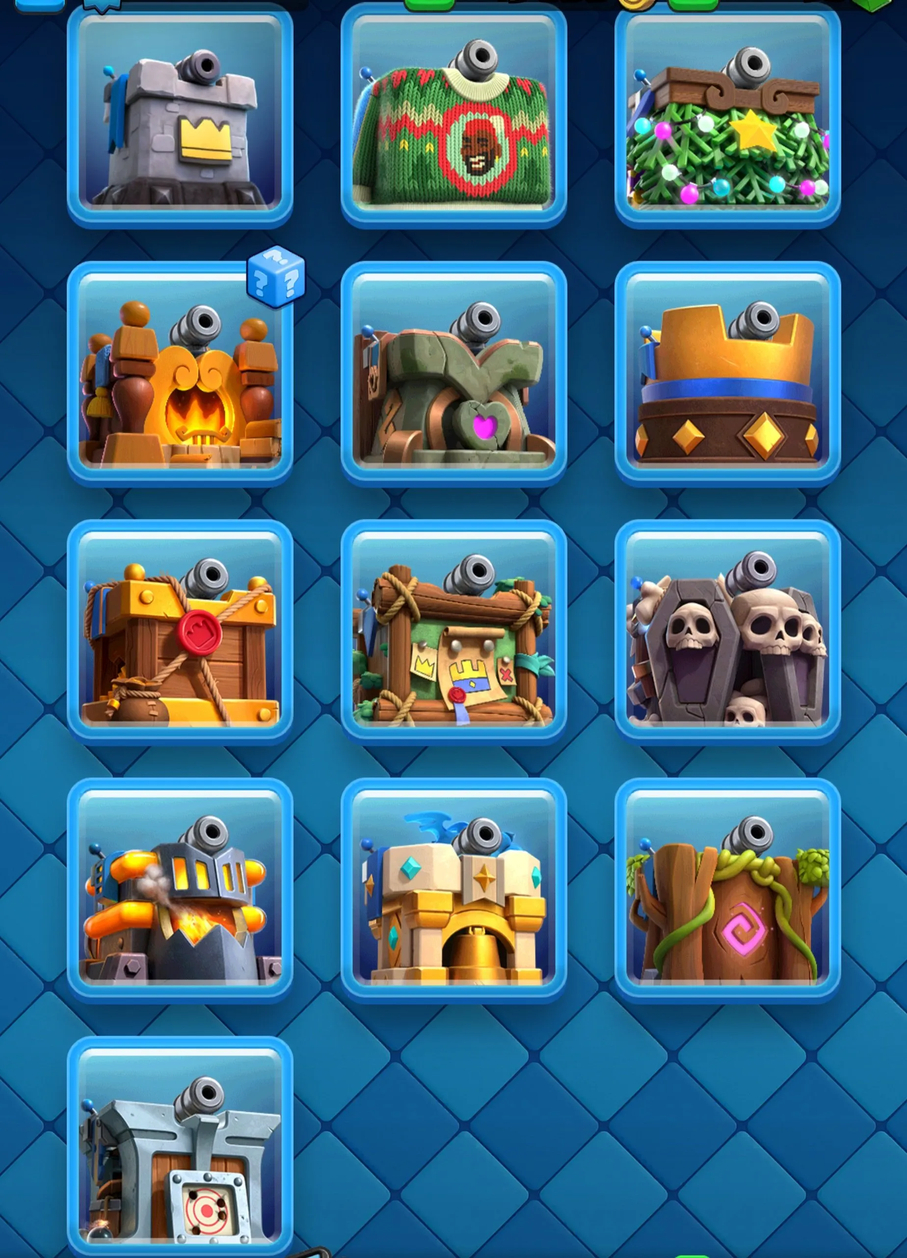 CR683 10000 cups 22 Evolutions 21 Legendary 121 cards King 61 Arena 25 15 level deck 103 emotes 12 tower skins rich collection