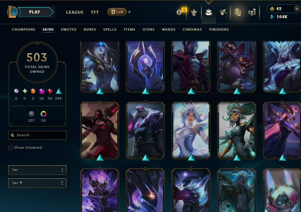 👑(EUW) UNRANKED (SUPER HIGH ELO) 🚀503 SKIN