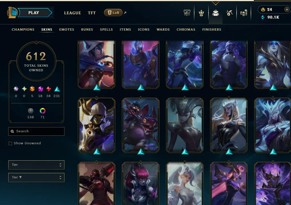 👑(EUW) PLATINUM III 51LP (SUPER HIGH ELO) 🚀612 SKIN