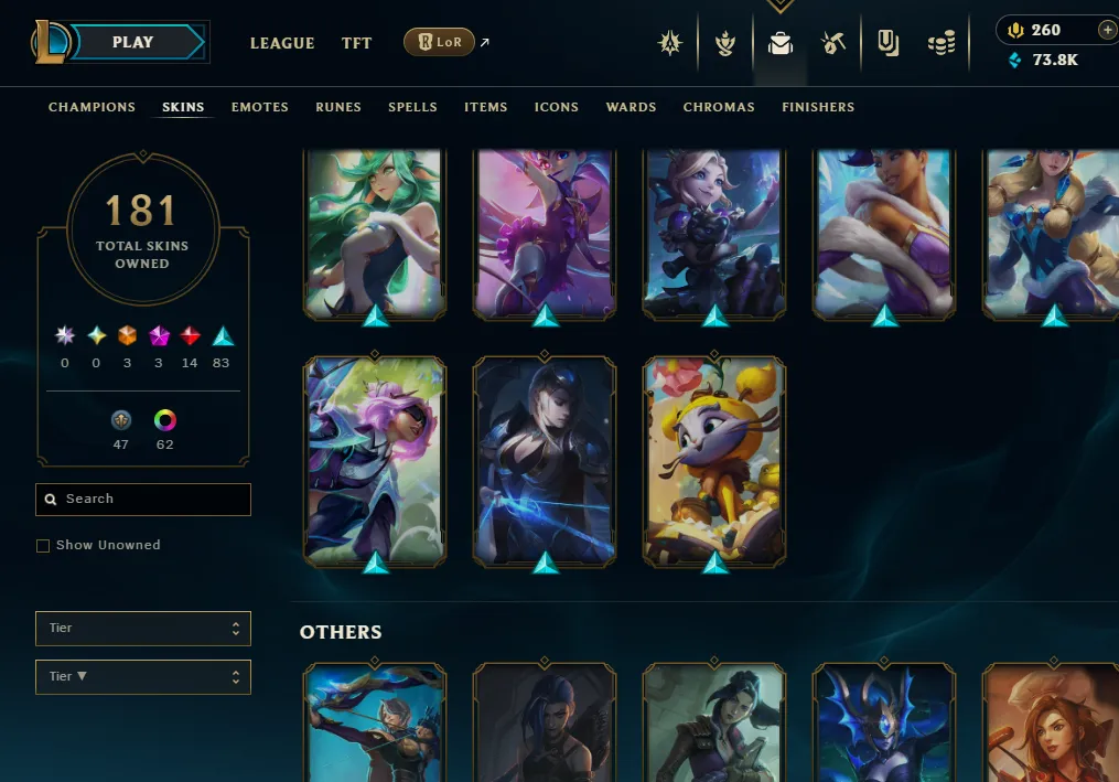 👑(EUW) EMERALD 3 (MASTER 500LP LAST SS) 🚀181 SKIN