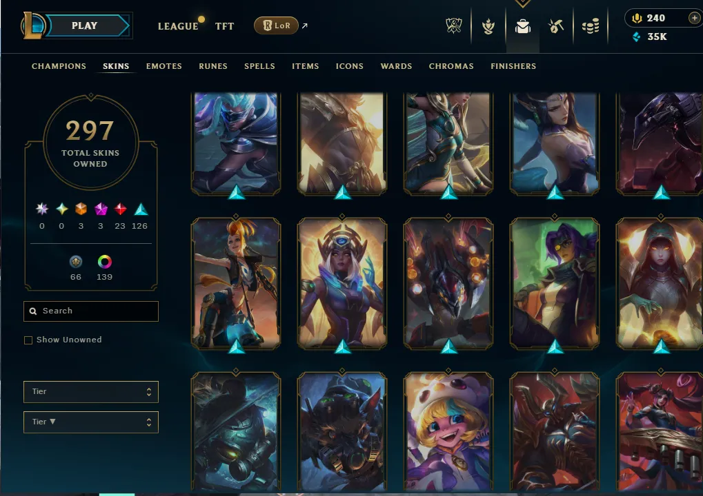 👑(EUW) GOLD II(80% WR, SUPER HIGH ELO) 🚀297 SKIN