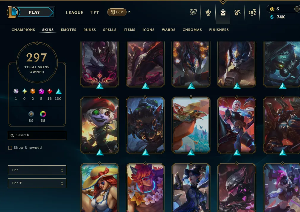 👑(EUW) PLATINUM IV (HIGH ELO) 🚀297 SKIN , KAI'SA UZI