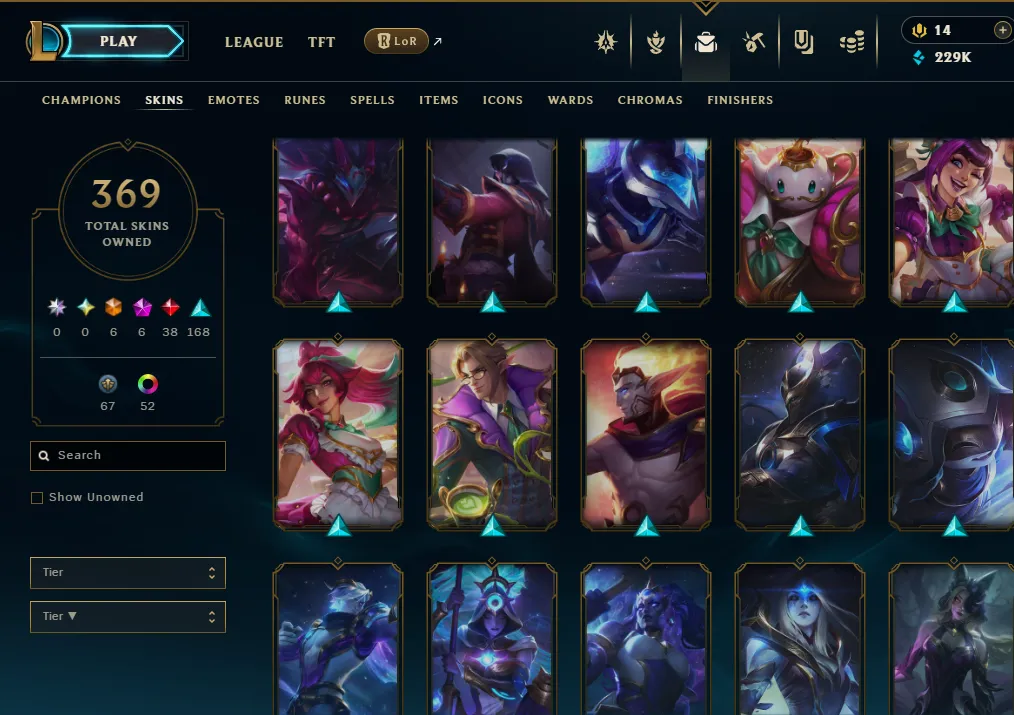 👑(EUW) EMERALD III (LAST SEASON) 🚀369 SKIN