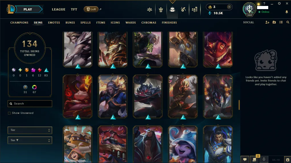 🏆 EUNE New Season⌛ Silver 3 🚀  level 386⌛Full Champ 💯+134 SKIN  ❤️ Recovery Info ✅ 
