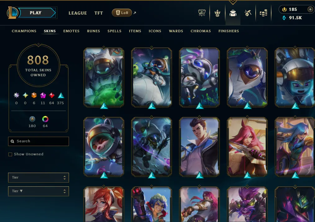 👑(EUW) GOLD IV (100% WR, HIGH ELO) 🚀800+ SKIN