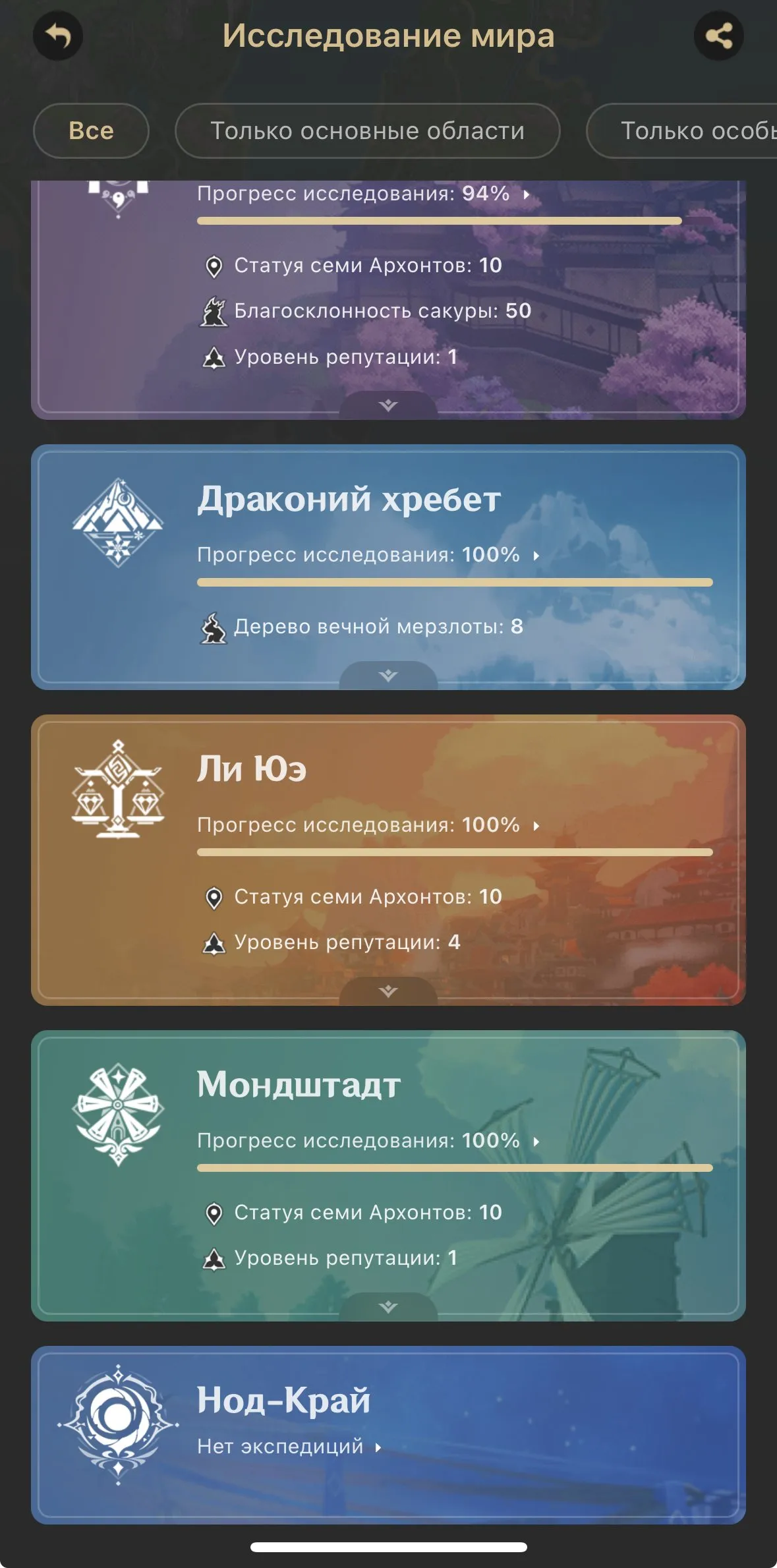 GI1254 Mualani C6 Qiqi Mona Diluc Jean C1 AR53 High Exploration Mondstadt Liyue Dragonspine 100 Percent (G)