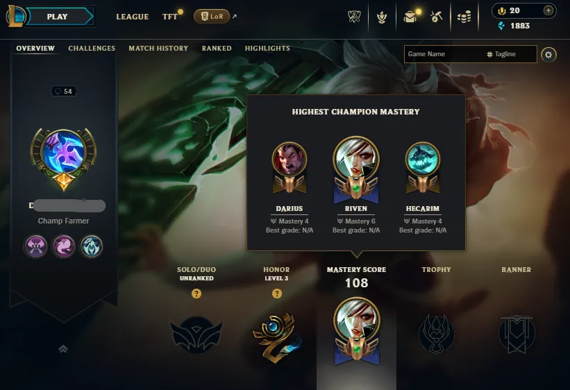 S13-2 Emerald 4🔥LVL54 Now Unranked Handleveled💎TOP Skins⭐Name Changeable✅Lifetime Ownership Guarantee - Never Taken Back